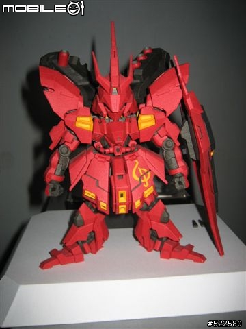 (紙模型)4/5更新浮遊砲    喜氣洋洋的沙薩比 SD Sazabi Ver.OP (PaperCraft)