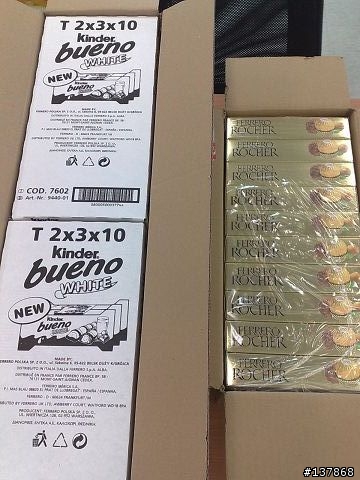 賓紛樂白巧克力 & 金莎