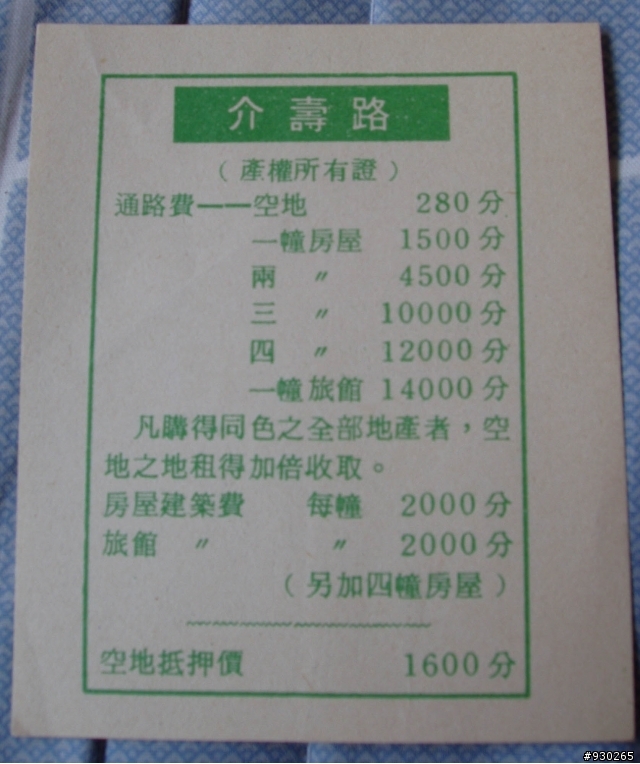舊版的大富翁