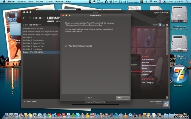 [分享]別再說你的Mac沒遊戲玩!!Steam for Mac正式版 (PC上最熱門的遊戲平台) PORTAL免費到5月24號