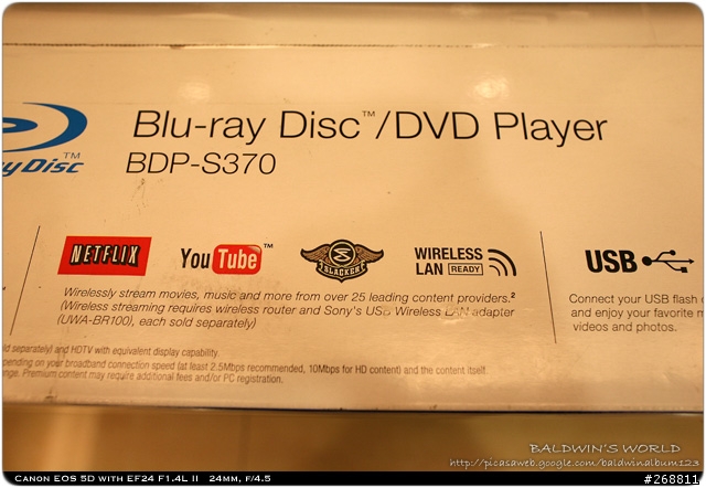 Sony BDP-S370 開箱