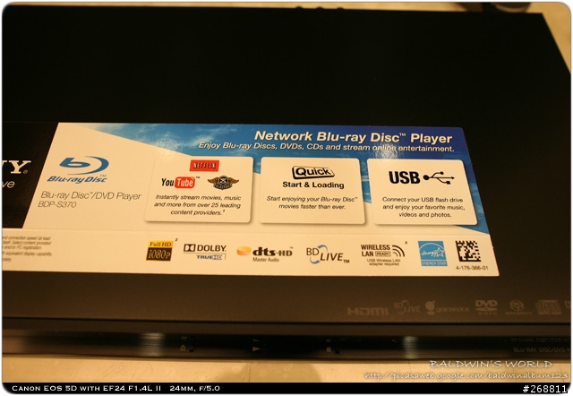 Sony BDP-S370 開箱