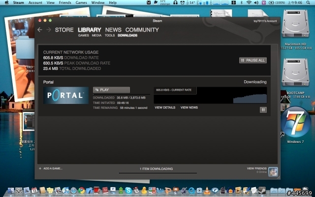 [分享]別再說你的Mac沒遊戲玩!!Steam for Mac正式版 (PC上最熱門的遊戲平台) PORTAL免費到5月24號