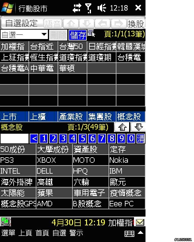 看盤軟體試用心得(三竹的「行動股市」)