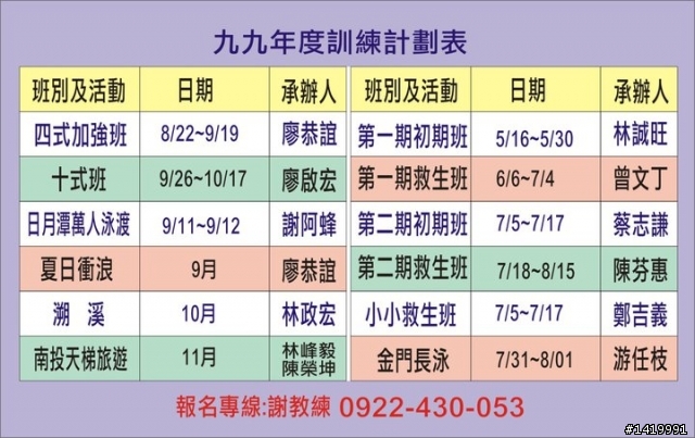 土城救生隊-初級班 上課時間5/16-30