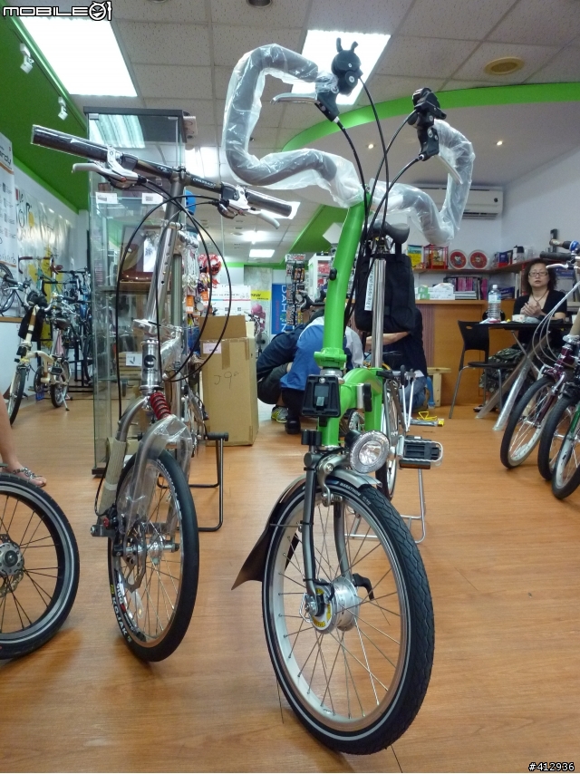 [開箱] BROMPTON Titanium 2010年式 蘋果綠 客製P把鈦布! 鈦布vs鈦鳥大比拼~
