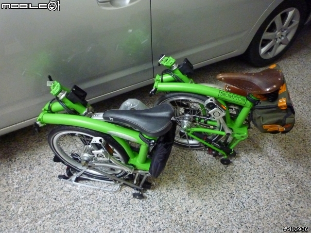 [開箱] BROMPTON Titanium 2010年式 蘋果綠 客製P把鈦布! 鈦布vs鈦鳥大比拼~