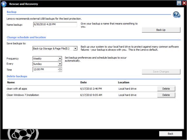 ThinkVantage-Rescue and Recovery 導覽 (ThinkPad備份還原懶人包)---更新到"簡易版RnR"