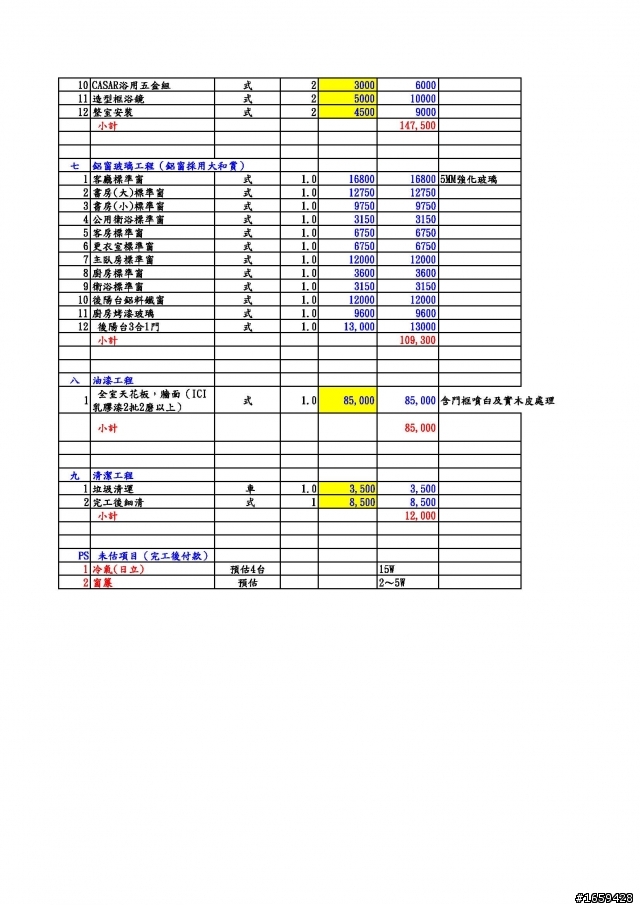 我的室內裝潢估價單，還有空間可調整嗎？(附上估價單及平面配置圖)