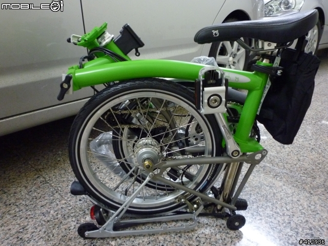 [開箱] BROMPTON Titanium 2010年式 蘋果綠 客製P把鈦布! 鈦布vs鈦鳥大比拼~