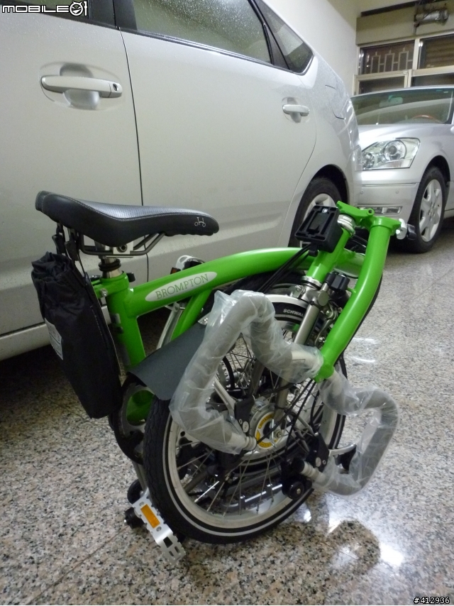[開箱] BROMPTON Titanium 2010年式 蘋果綠 客製P把鈦布! 鈦布vs鈦鳥大比拼~