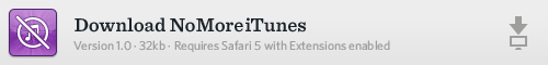 Mac NoMoreiTunes Safari Extensions 外掛，阻擋 App Store 網頁預覽時自動打開 iTunes！