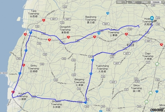 環雲林縣自行車賽(公路賽路線圖修正)