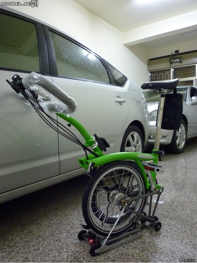 [開箱] BROMPTON Titanium 2010年式 蘋果綠 客製P把鈦布! 鈦布vs鈦鳥大比拼~