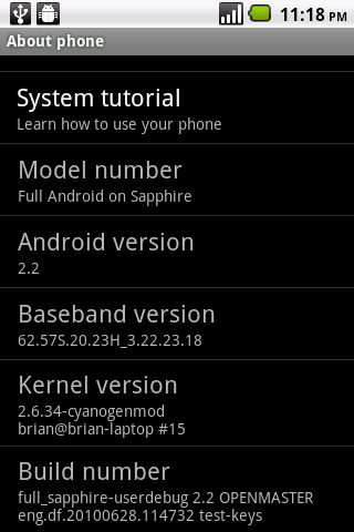 Magic 跑 Froyo (Android 2.2)