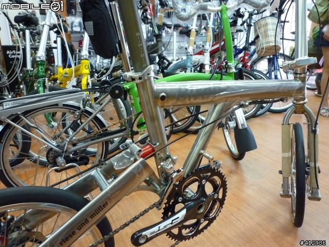 [開箱] BROMPTON Titanium 2010年式 蘋果綠 客製P把鈦布! 鈦布vs鈦鳥大比拼~