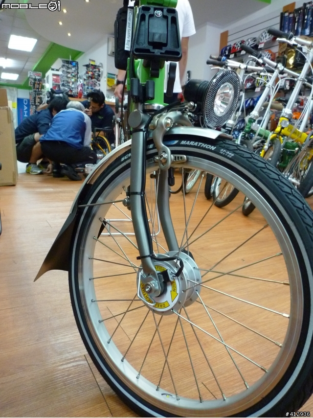 [開箱] BROMPTON Titanium 2010年式 蘋果綠 客製P把鈦布! 鈦布vs鈦鳥大比拼~