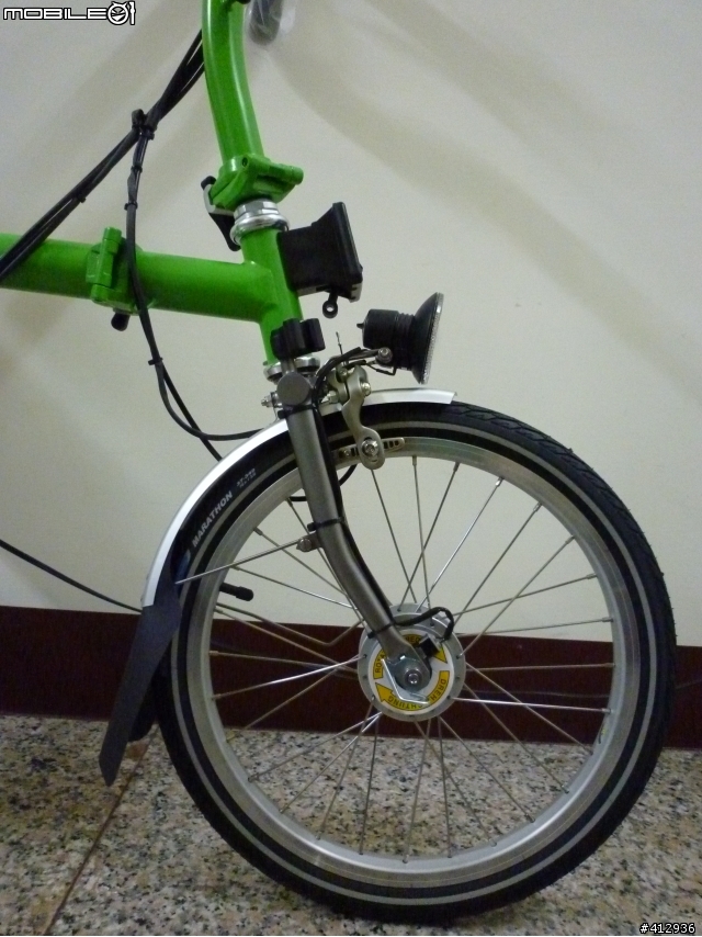 [開箱] BROMPTON Titanium 2010年式 蘋果綠 客製P把鈦布! 鈦布vs鈦鳥大比拼~