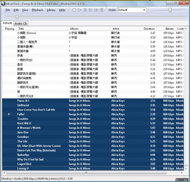 foobar2000 匯入cue檔,曲目問題