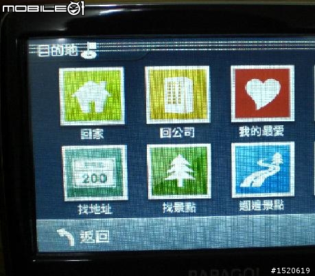 PAPAGO R6600 使用臉上三條線,銀幕上也有三條線.