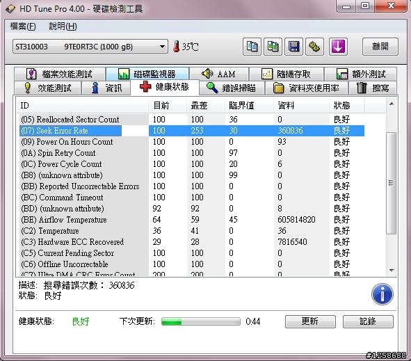 RMA回來的硬碟怪怪的