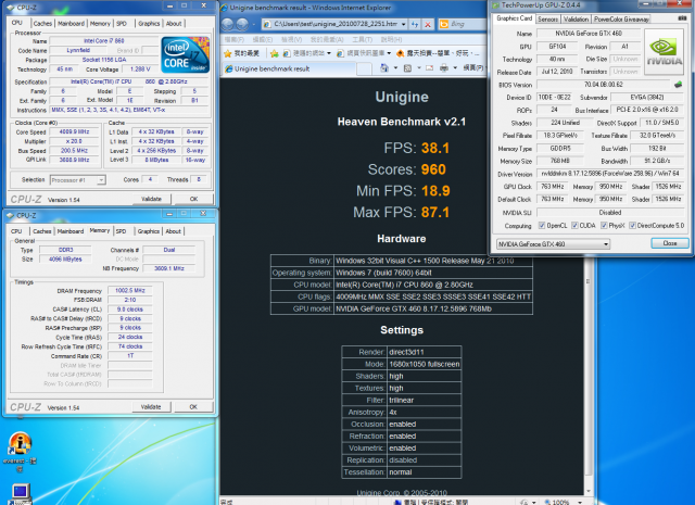 [543]EVGA GTX460 768MB SuperClocked