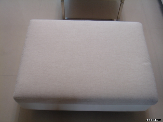 《分享》小弟弟的皮面扶手黑白色布沙發~~~終於來了！