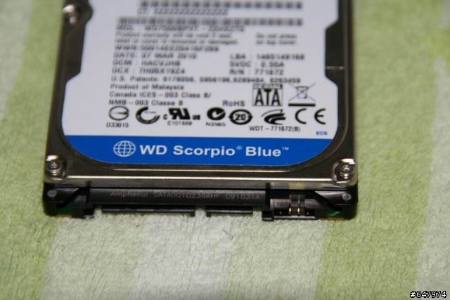 [龍]藍標 2.5吋  750G! WD7500BPVT簡單測試~