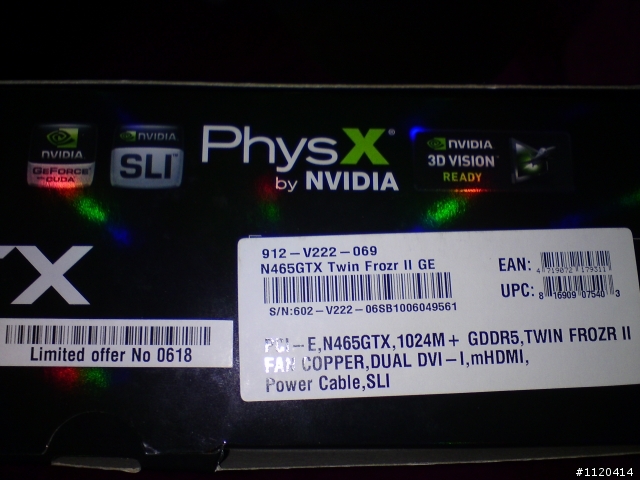 MSI GTX 465 黃金板~~小開箱囉(應該是01第一開吧)......