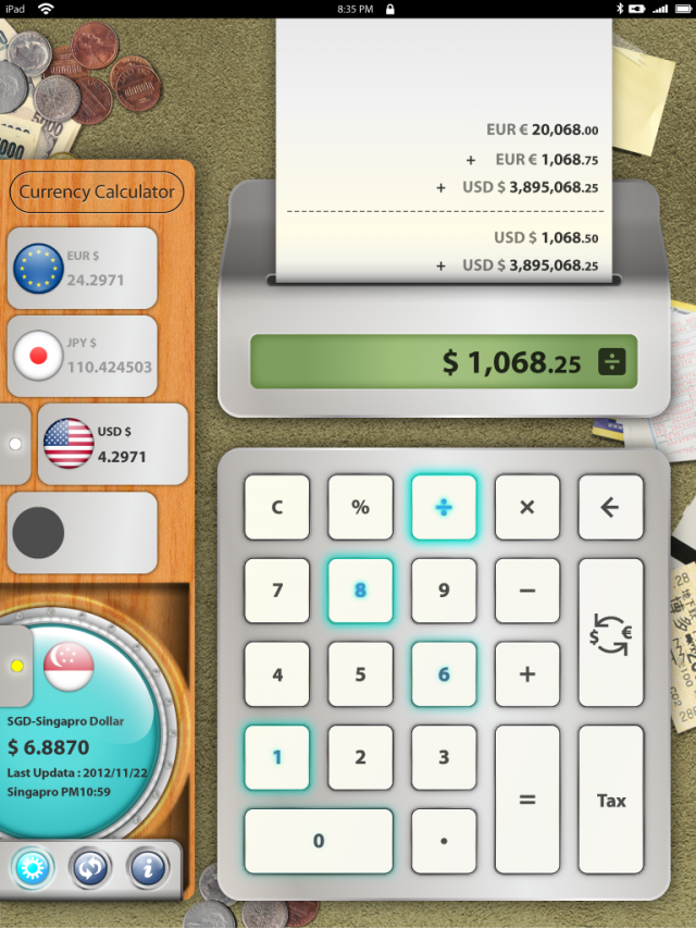 軟體推薦：Awesome Currency Calculator 匯率轉換計算