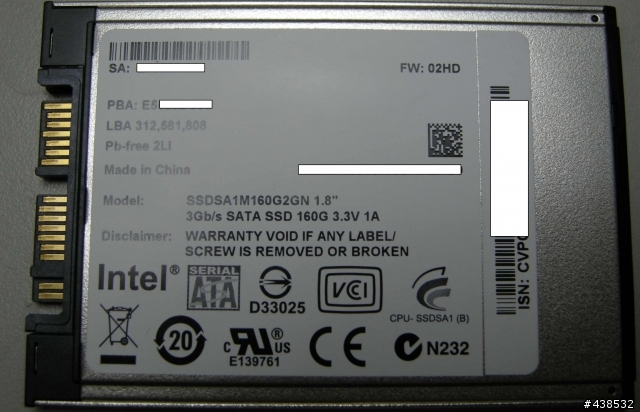 T410s+ Intel SSD X18-M/160GB不專業開箱