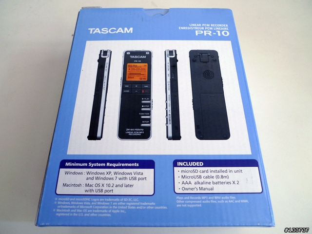 ［開箱］TASCAM PR-10 (這算平民級錄音筆/訊源吧)