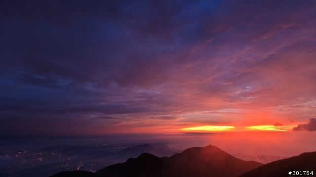 [分享] 大屯山之夕陽.火燒雲.下雨.雲海.彩虹奇景