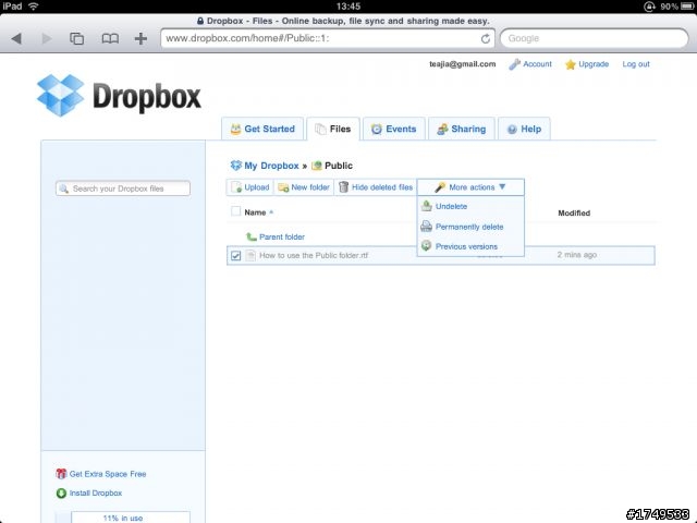 [分享]iPad 雲端 Dropbox 誤刪檔案 簡單五步驟拯救法