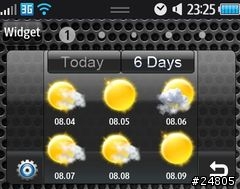 [S8500 Bada 專用Widget] 翻頁數字時鐘與天氣