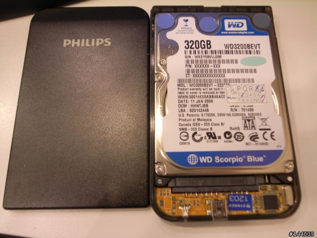 Philips 320G 2.5吋行動硬碟組__USB都讀不到
