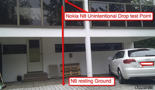 【測試】Nokia N8 如果從3公尺高的地方掉下來..