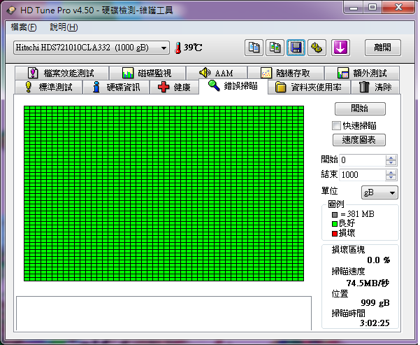 HITACHI 7200 1TB 怪異測試