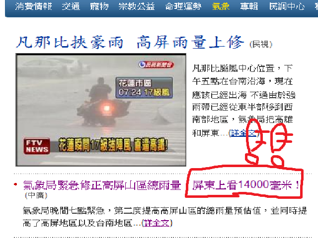 史無前例的超級"豪"雨