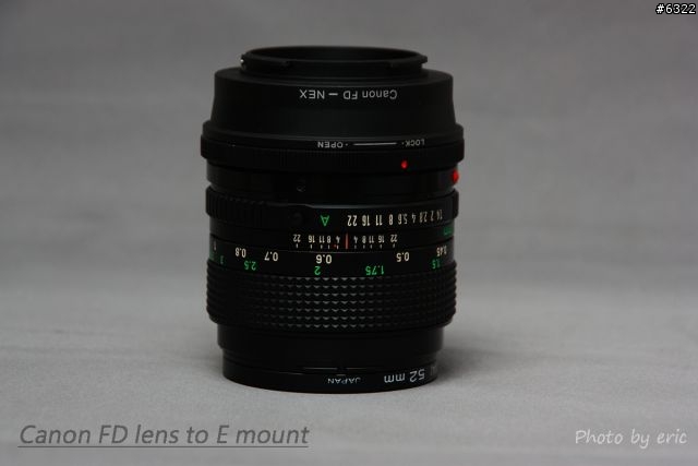 [分享]Canon FD to E mount 轉接環 + Canon FD 50mm F1.4