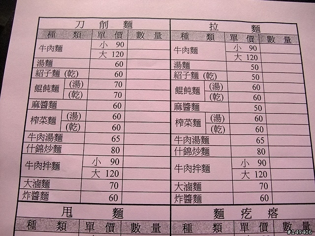 無名手工刀削麵