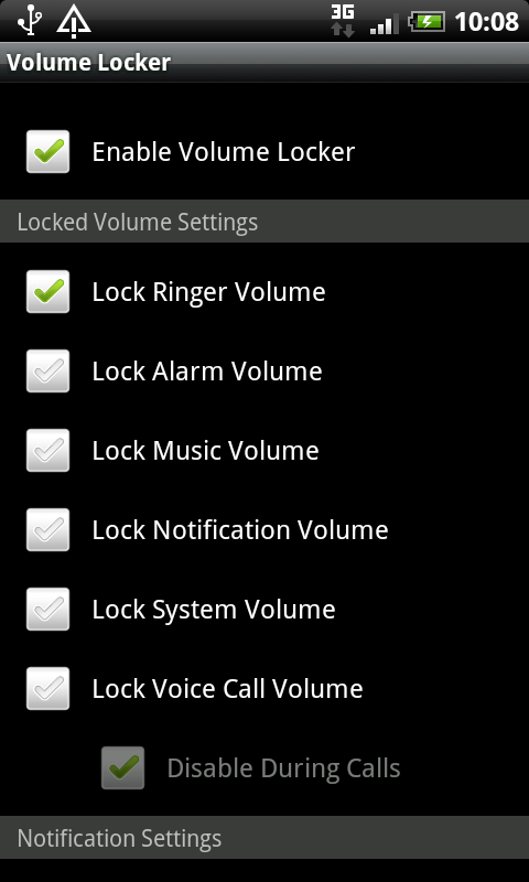 鎖定鈴聲音量的軟體 Volume Locker