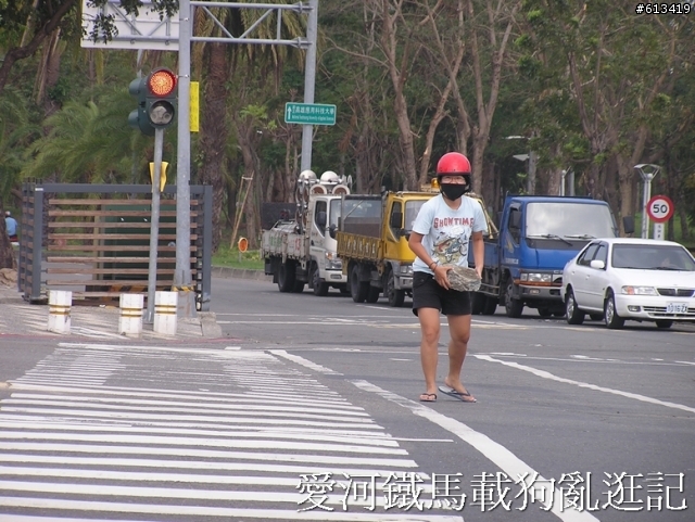 感謝兩位不知名女大生，路見石塊，搬到路邊，避免意外發生。。有圖加鐡馬載狗亂逛照片（已加小狗圖）