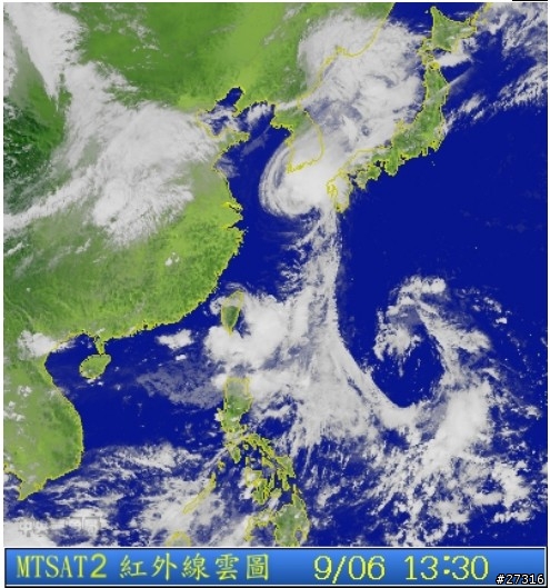 台灣上空怪異的天氣雲圖 (來畫畫圖吧！)