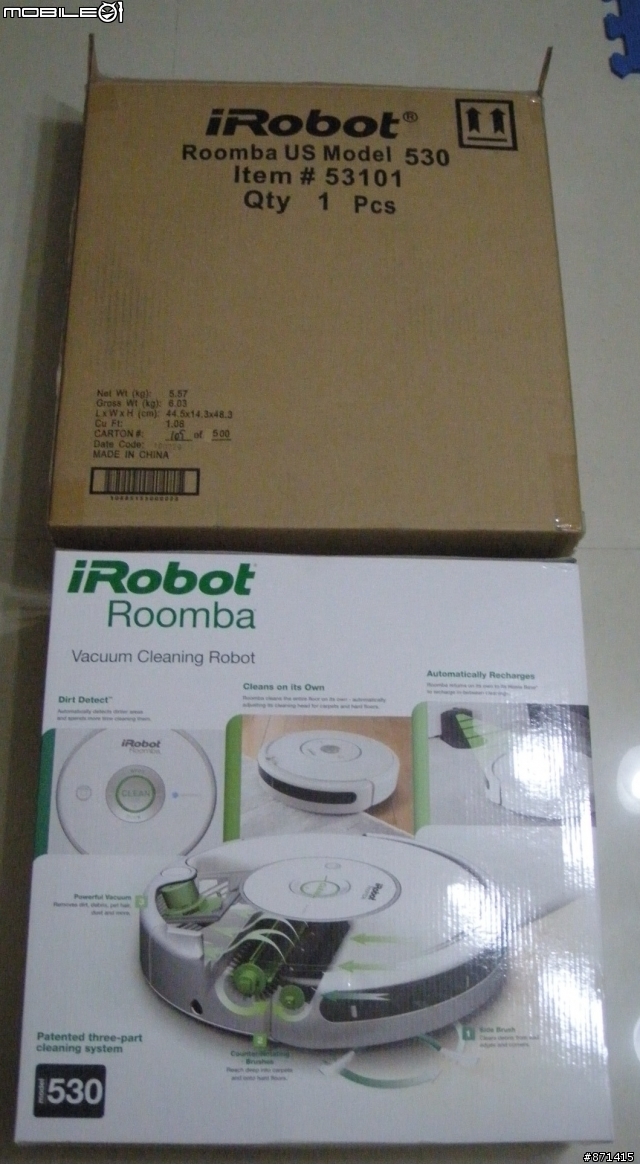 Irobot Romba 531之不專業開箱文