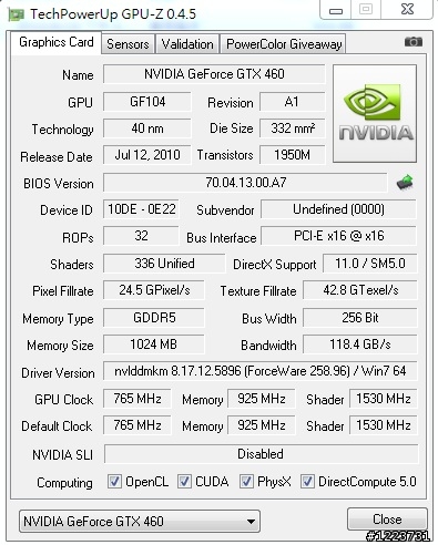 [簡易開箱文]喬帝GTX460-自由之翼