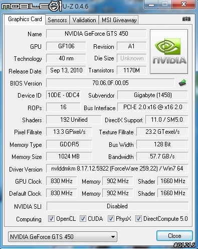 [火熱登陸]技嘉GTS 450OC 1GD5 VS HD 5770UD