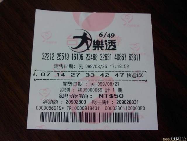 呼呼~想不到我也成為了樂透得主!!(有圖為証)