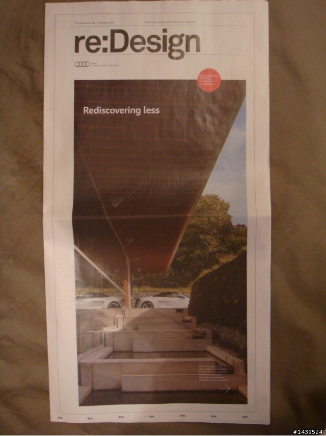 audi-Vancouver news paper:Rediscovering Less 極簡重現 e-tron