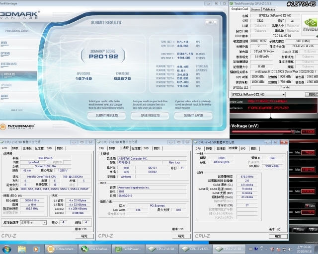 MSI N460GTX HAWK 1G 開箱+超頻